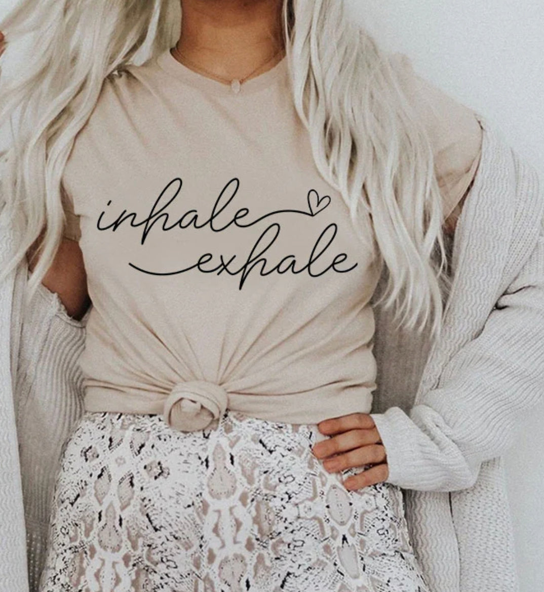 Inhale Exhale T-shirts - Debbie's Creative Couture